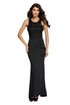 Sexy Lace Embellished Sleeveless Maxi Evening Dress